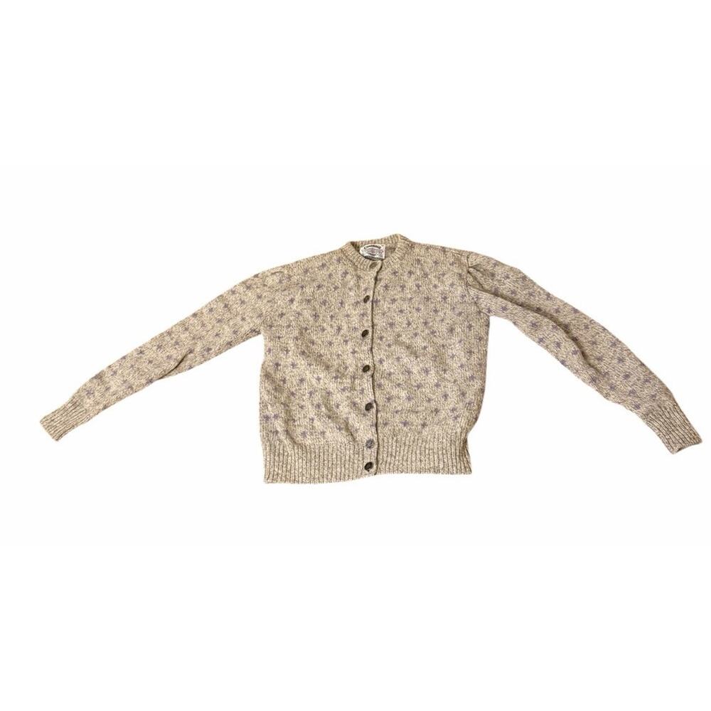 VINTAGE Cambridge Dry Goods Cardigan Sweater Medium Metal Buttons 3492-10 - Picture 3 of 13
